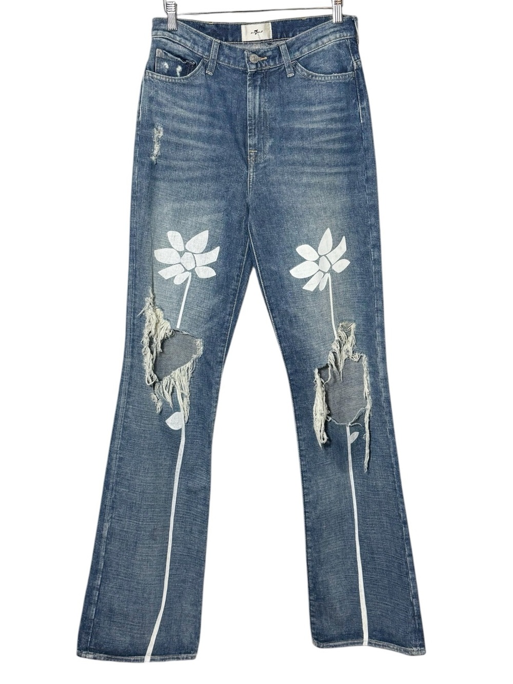 7 For All Mankind Easy Boot In Tea Party Exploded Floral Size 27 - Picture 2 of 12